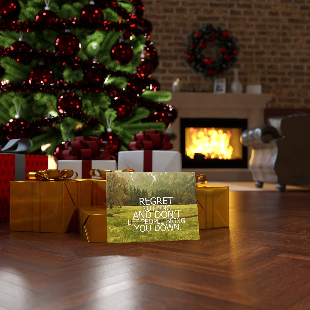 Scripture Walls Inspirational Wall Art Regret Nothing And Don't Motivational Print Ready to Hang Artwork Unframed-Express Your Love Gifts