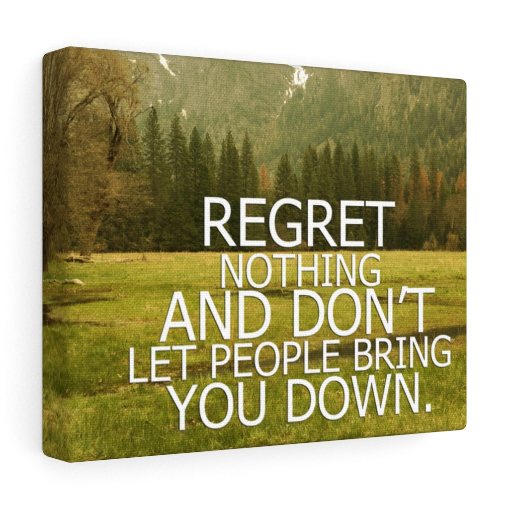 Scripture Walls Inspirational Wall Art Regret Nothing And Don't Motivational Print Ready to Hang Artwork Unframed-Express Your Love Gifts