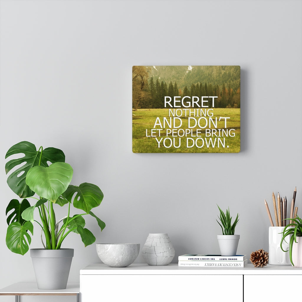 Scripture Walls Inspirational Wall Art Regret Nothing And Don't Motivational Print Ready to Hang Artwork Unframed-Express Your Love Gifts