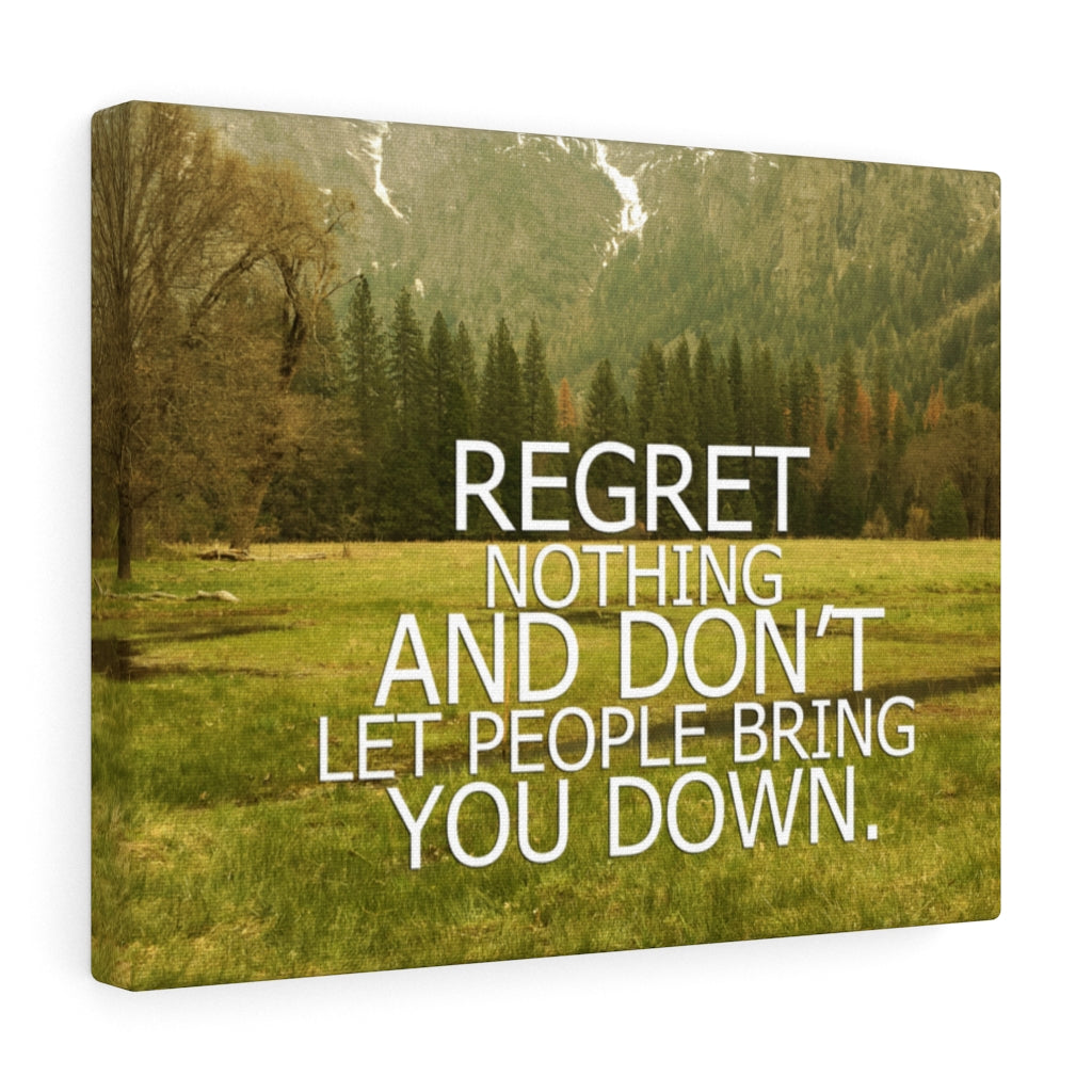 Scripture Walls Inspirational Wall Art Regret Nothing And Don't Motivational Print Ready to Hang Artwork Unframed-Express Your Love Gifts