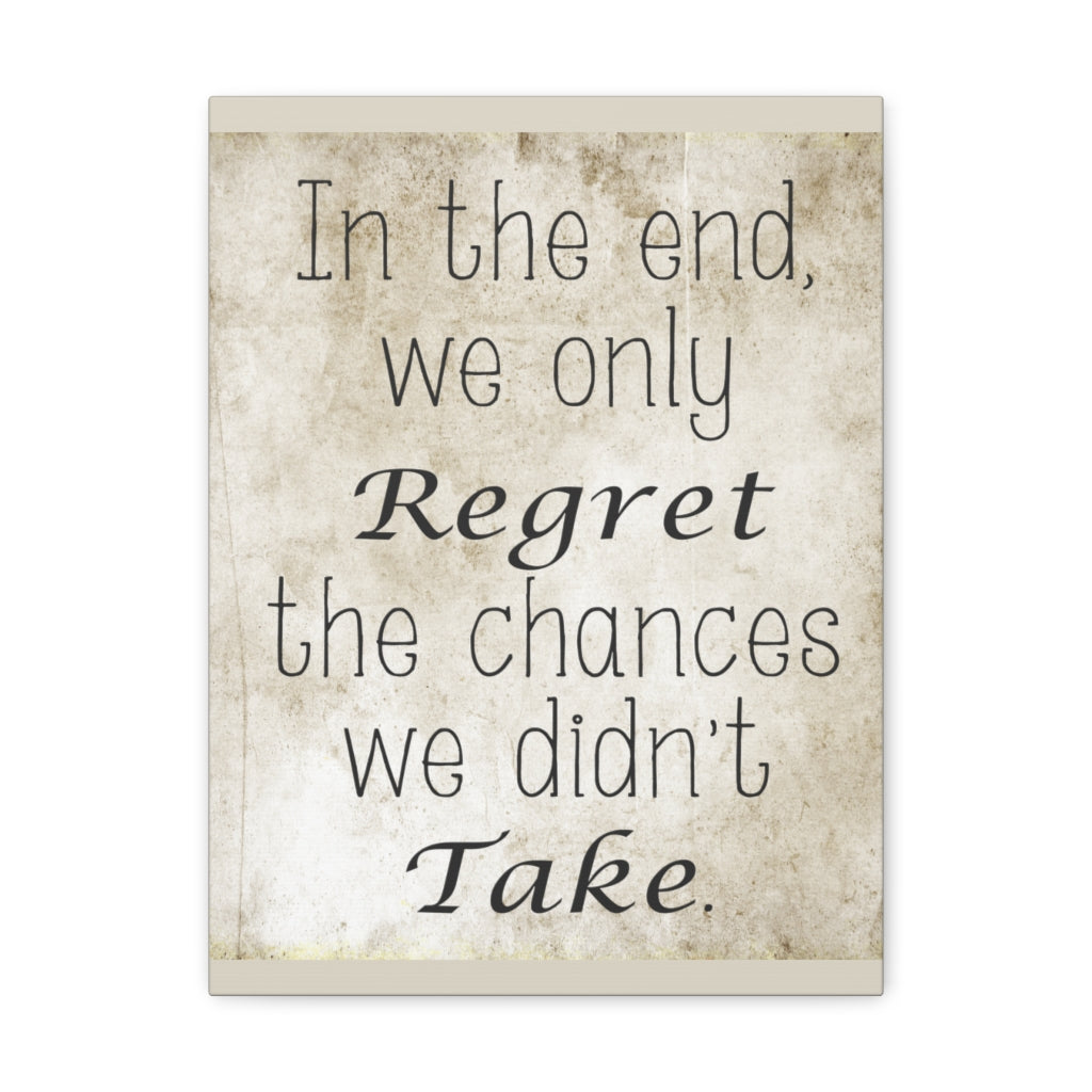 Scripture Walls Inspirational Wall Art Regret The Chances Motivation Wall Decor for Home Office Gym Inspiring Success Quote Print Ready to Hang Unframed-Express Your Love Gifts