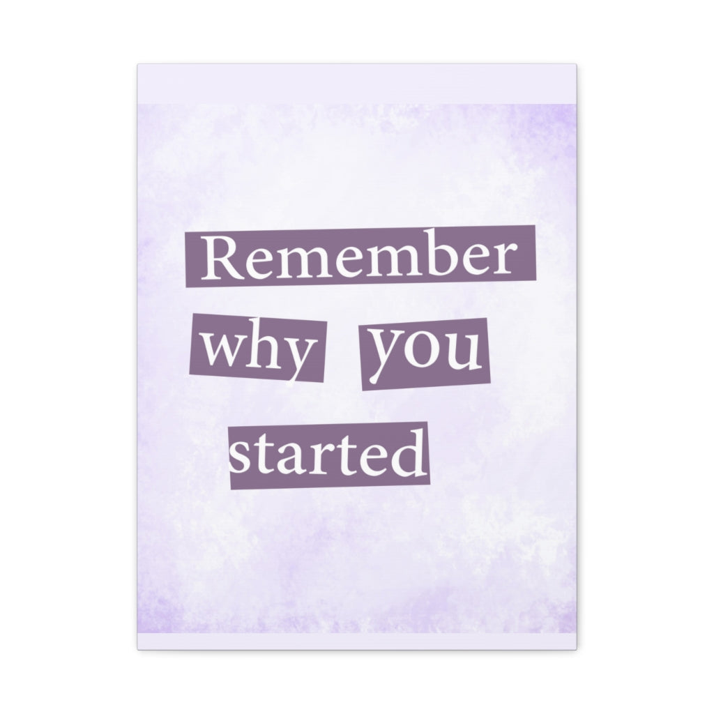 Scripture Walls Inspirational Wall Art Remember Why You Started Motivation Wall Decor for Home Office Gym Inspiring Success Quote Print Ready to Hang Unframed-Express Your Love Gifts