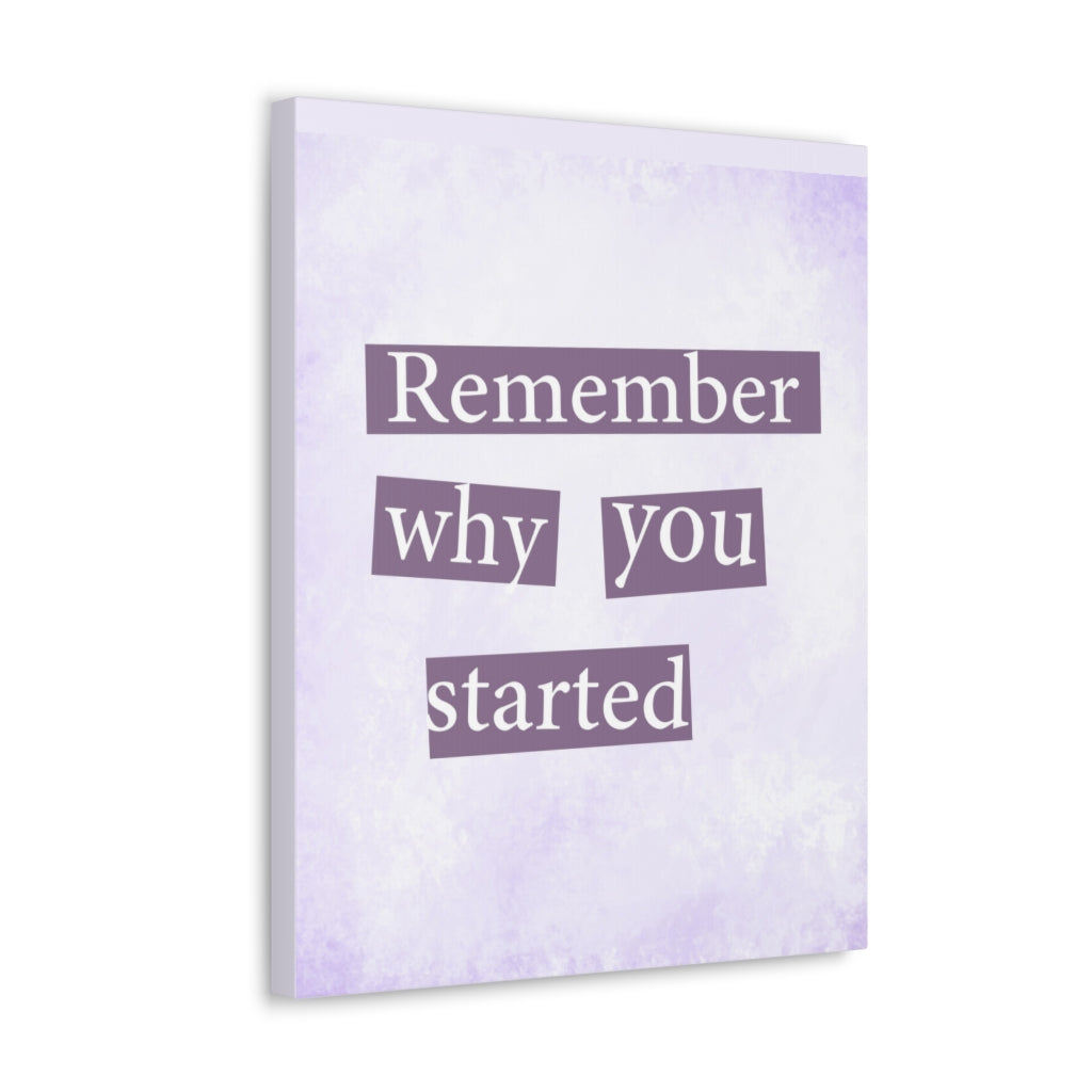 Scripture Walls Inspirational Wall Art Remember Why You Started Motivation Wall Decor for Home Office Gym Inspiring Success Quote Print Ready to Hang Unframed-Express Your Love Gifts