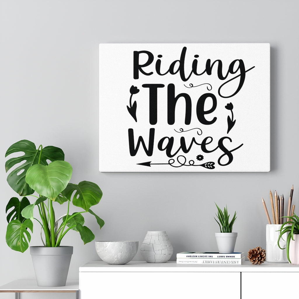 Scripture Walls Inspirational Wall Art Riding The Waves Wall Art Motivation Wall Decor for Home Office Gym Inspiring Success Quote Print Ready to Hang Unframed-Express Your Love Gifts