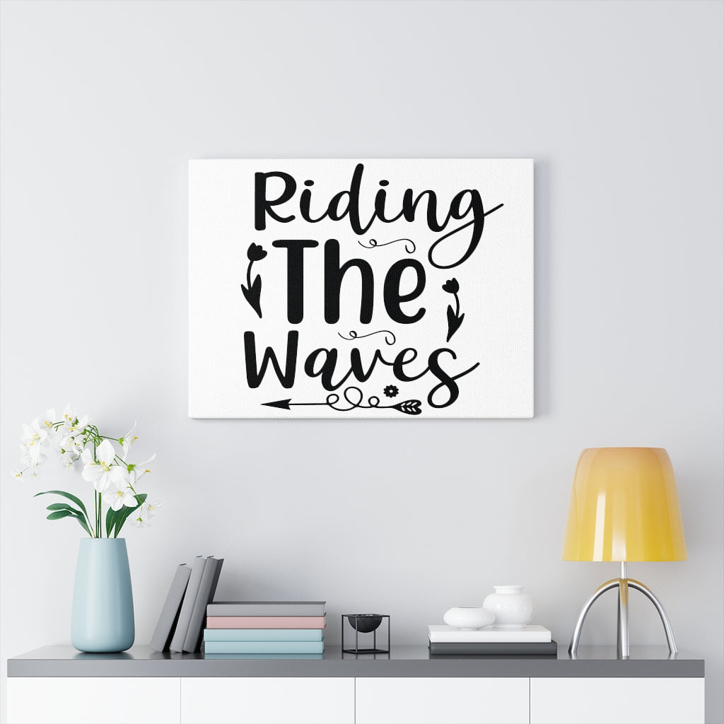 Scripture Walls Inspirational Wall Art Riding The Waves Wall Art Motivation Wall Decor for Home Office Gym Inspiring Success Quote Print Ready to Hang Unframed-Express Your Love Gifts