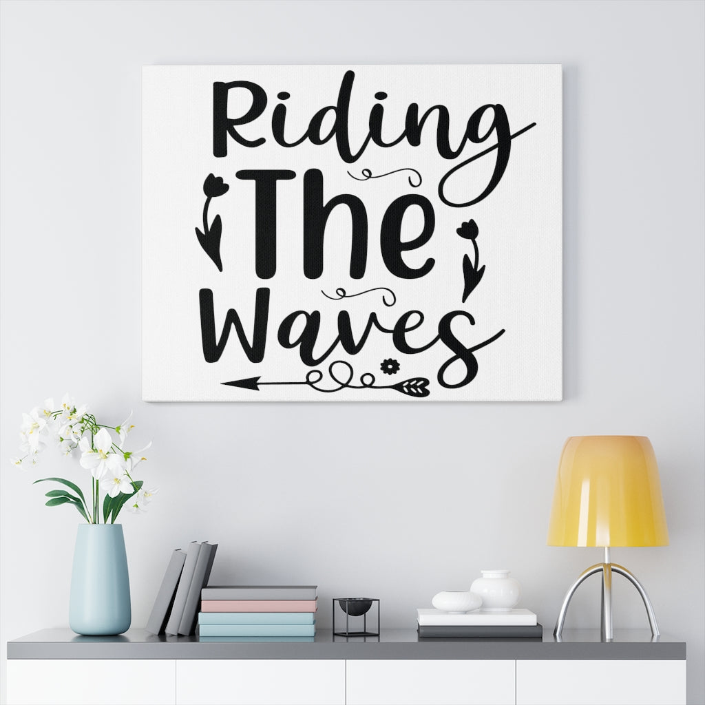 Scripture Walls Inspirational Wall Art Riding The Waves Wall Art Motivation Wall Decor for Home Office Gym Inspiring Success Quote Print Ready to Hang Unframed-Express Your Love Gifts