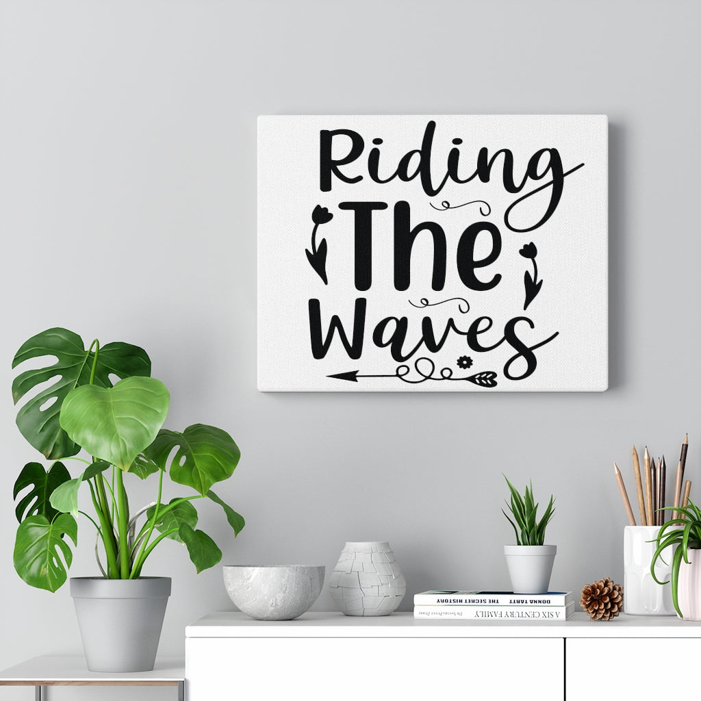 Scripture Walls Inspirational Wall Art Riding The Waves Wall Art Motivation Wall Decor for Home Office Gym Inspiring Success Quote Print Ready to Hang Unframed-Express Your Love Gifts