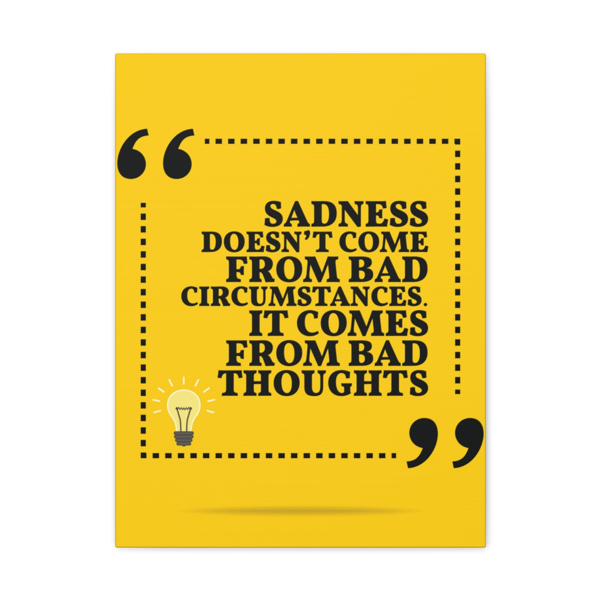 Scripture Walls Inspirational Wall Art Sadness Comes From Bad Thoughts Motivation Wall Decor for Home Office Gym Inspiring Success Quote Print Ready to Hang Unframed-Express Your Love Gifts