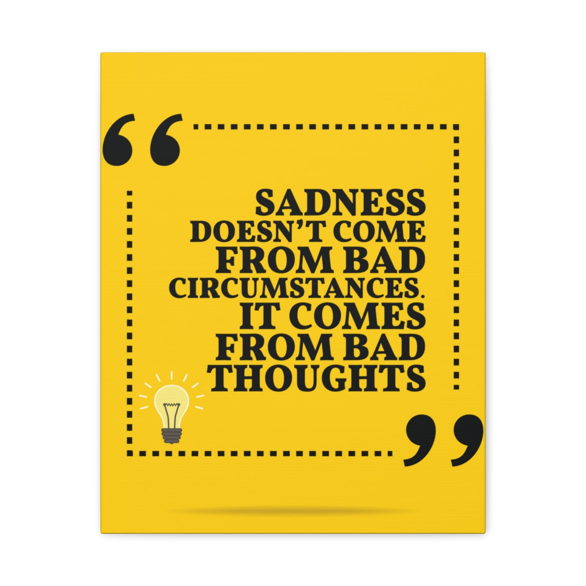 Scripture Walls Inspirational Wall Art Sadness Comes From Bad Thoughts Motivation Wall Decor for Home Office Gym Inspiring Success Quote Print Ready to Hang Unframed-Express Your Love Gifts