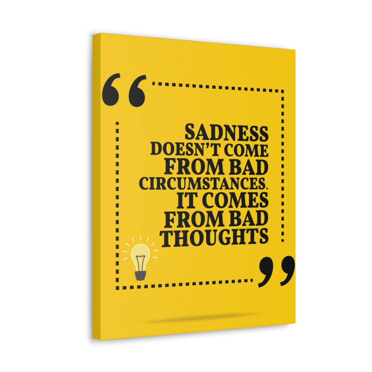 Scripture Walls Inspirational Wall Art Sadness Comes From Bad Thoughts Motivation Wall Decor for Home Office Gym Inspiring Success Quote Print Ready to Hang Unframed-Express Your Love Gifts