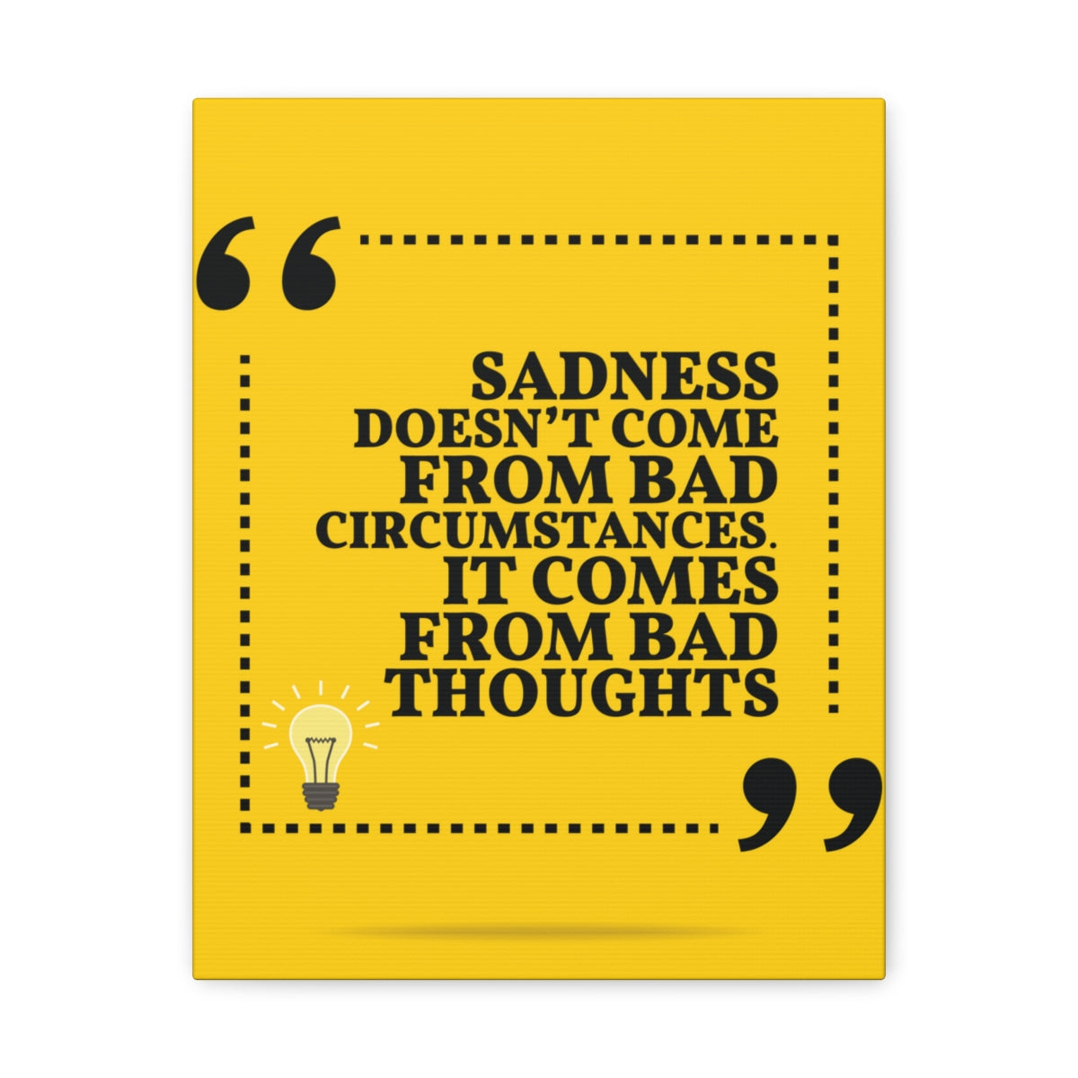 Scripture Walls Inspirational Wall Art Sadness Comes From Bad Thoughts Motivation Wall Decor for Home Office Gym Inspiring Success Quote Print Ready to Hang Unframed-Express Your Love Gifts