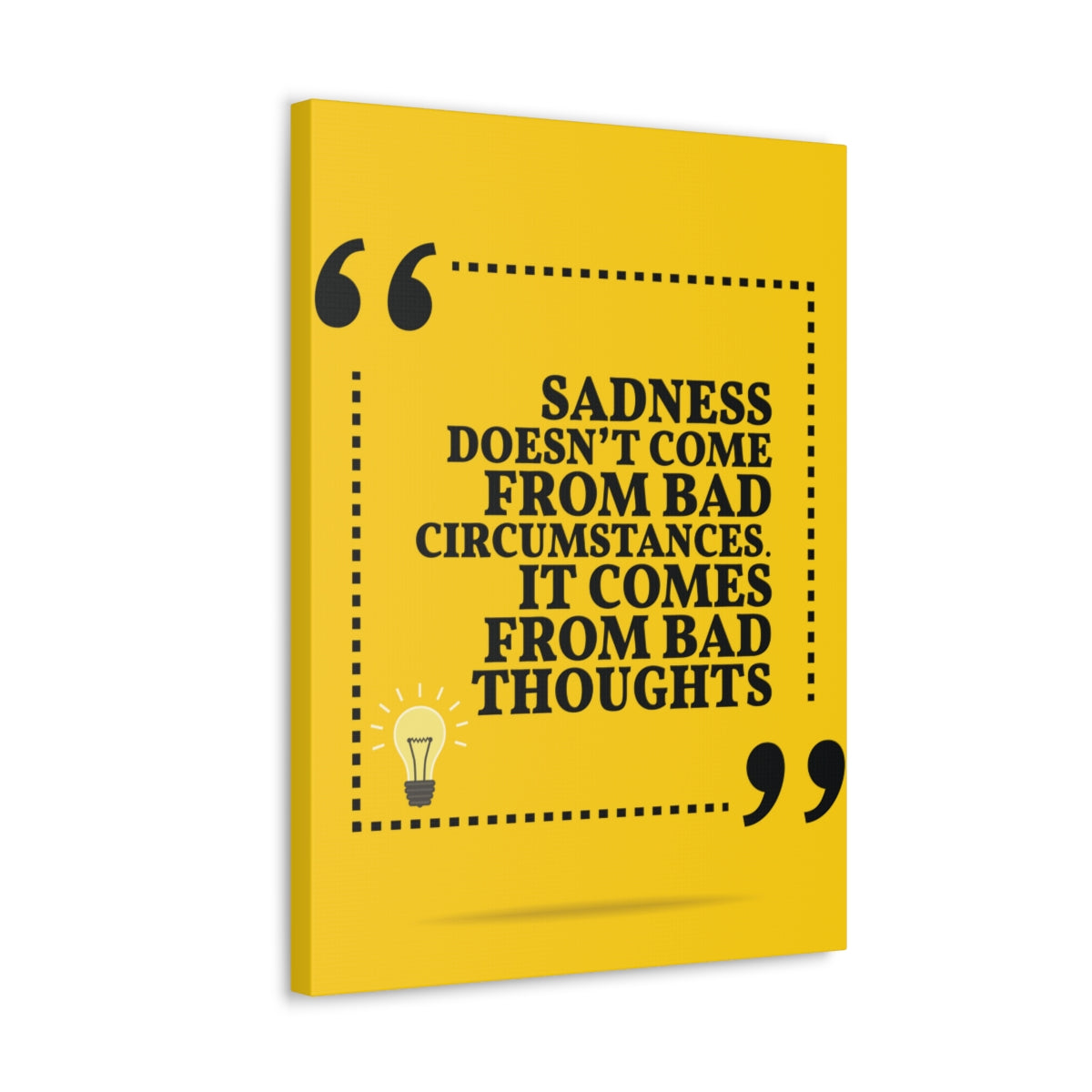 Scripture Walls Inspirational Wall Art Sadness Comes From Bad Thoughts Motivation Wall Decor for Home Office Gym Inspiring Success Quote Print Ready to Hang Unframed-Express Your Love Gifts