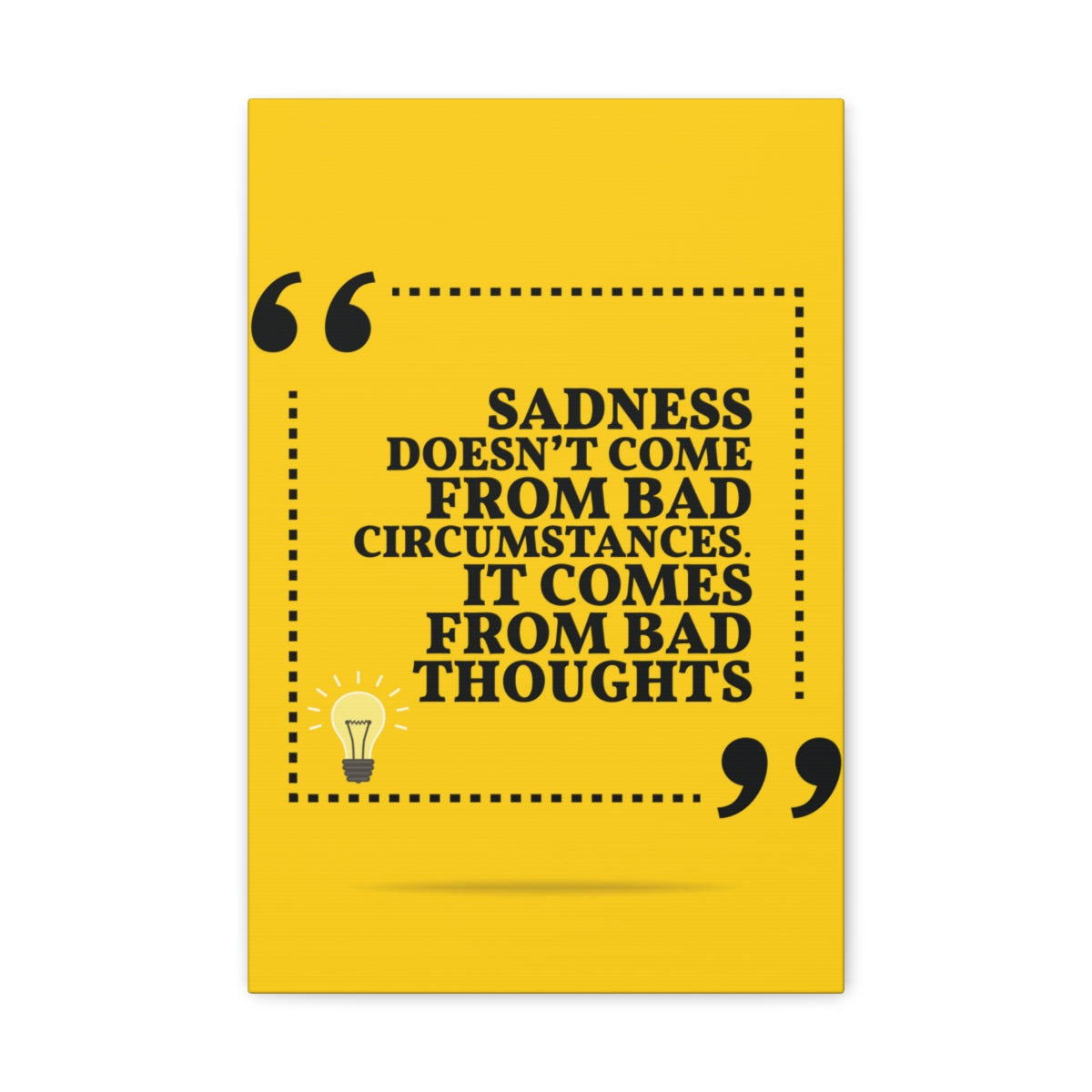 Scripture Walls Inspirational Wall Art Sadness Comes From Bad Thoughts Motivation Wall Decor for Home Office Gym Inspiring Success Quote Print Ready to Hang Unframed-Express Your Love Gifts