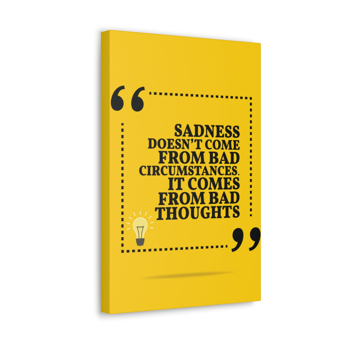 Scripture Walls Inspirational Wall Art Sadness Comes From Bad Thoughts Motivation Wall Decor for Home Office Gym Inspiring Success Quote Print Ready to Hang Unframed-Express Your Love Gifts