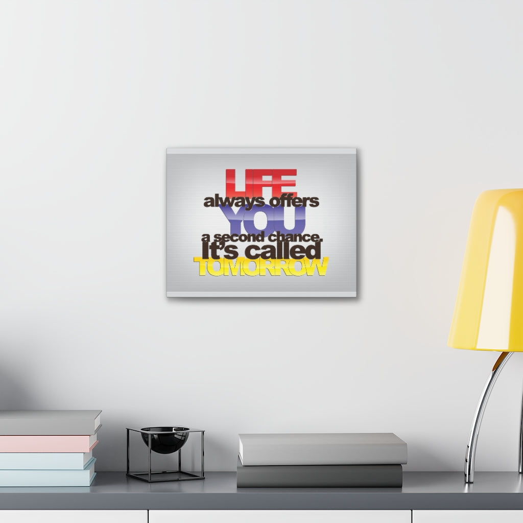Scripture Walls Inspirational Wall Art Second Chance Called Tomorrow Motivation Wall Decor for Home Office Gym Inspiring Success Quote Print Ready to Hang Unframed-Express Your Love Gifts