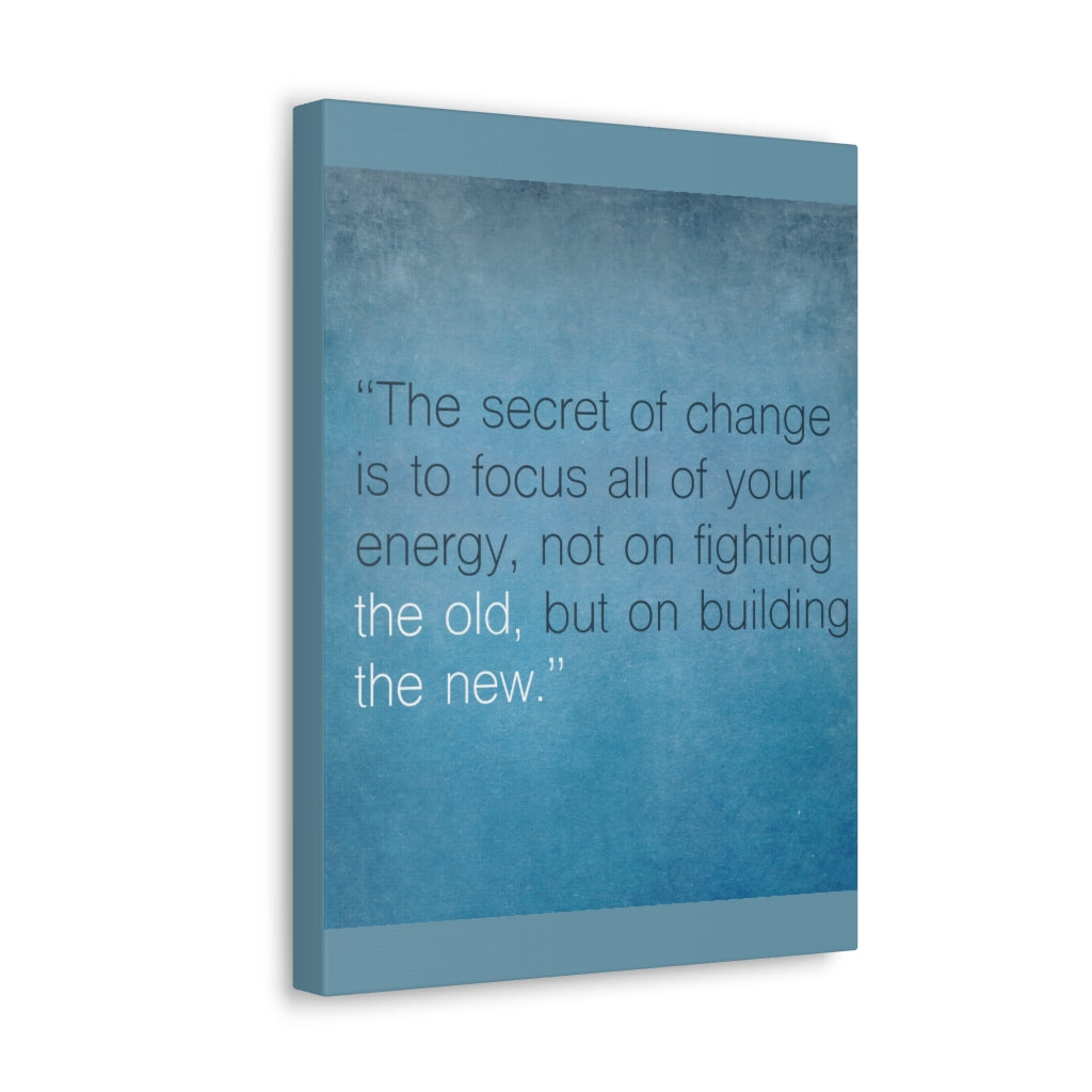 Scripture Walls Inspirational Wall Art Secret Of Change Motivation Wall Decor for Home Office Gym Inspiring Success Quote Print Ready to Hang Unframed-Express Your Love Gifts