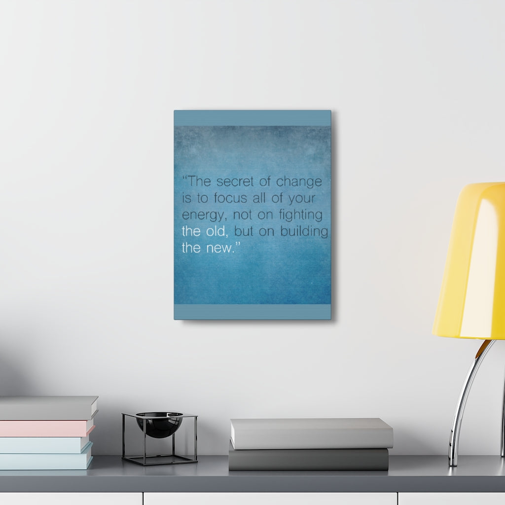 Scripture Walls Inspirational Wall Art Secret Of Change Motivation Wall Decor for Home Office Gym Inspiring Success Quote Print Ready to Hang Unframed-Express Your Love Gifts