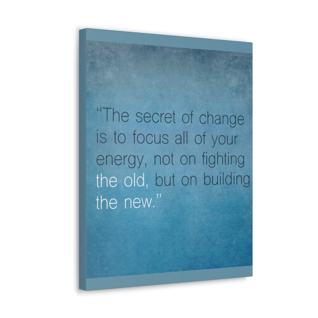 Scripture Walls Inspirational Wall Art Secret Of Change Motivation Wall Decor for Home Office Gym Inspiring Success Quote Print Ready to Hang Unframed-Express Your Love Gifts