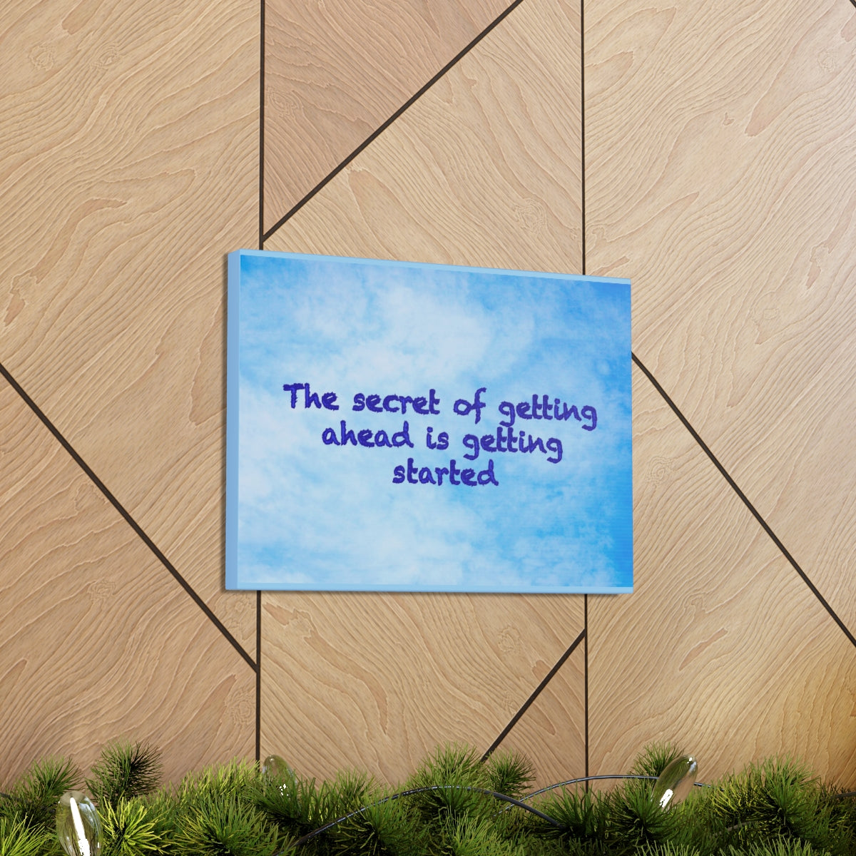 Scripture Walls Inspirational Wall Art Secret Of Getting Ahead Motivation Wall Decor for Home Office Gym Inspiring Success Quote Print Ready to Hang Unframed-Express Your Love Gifts