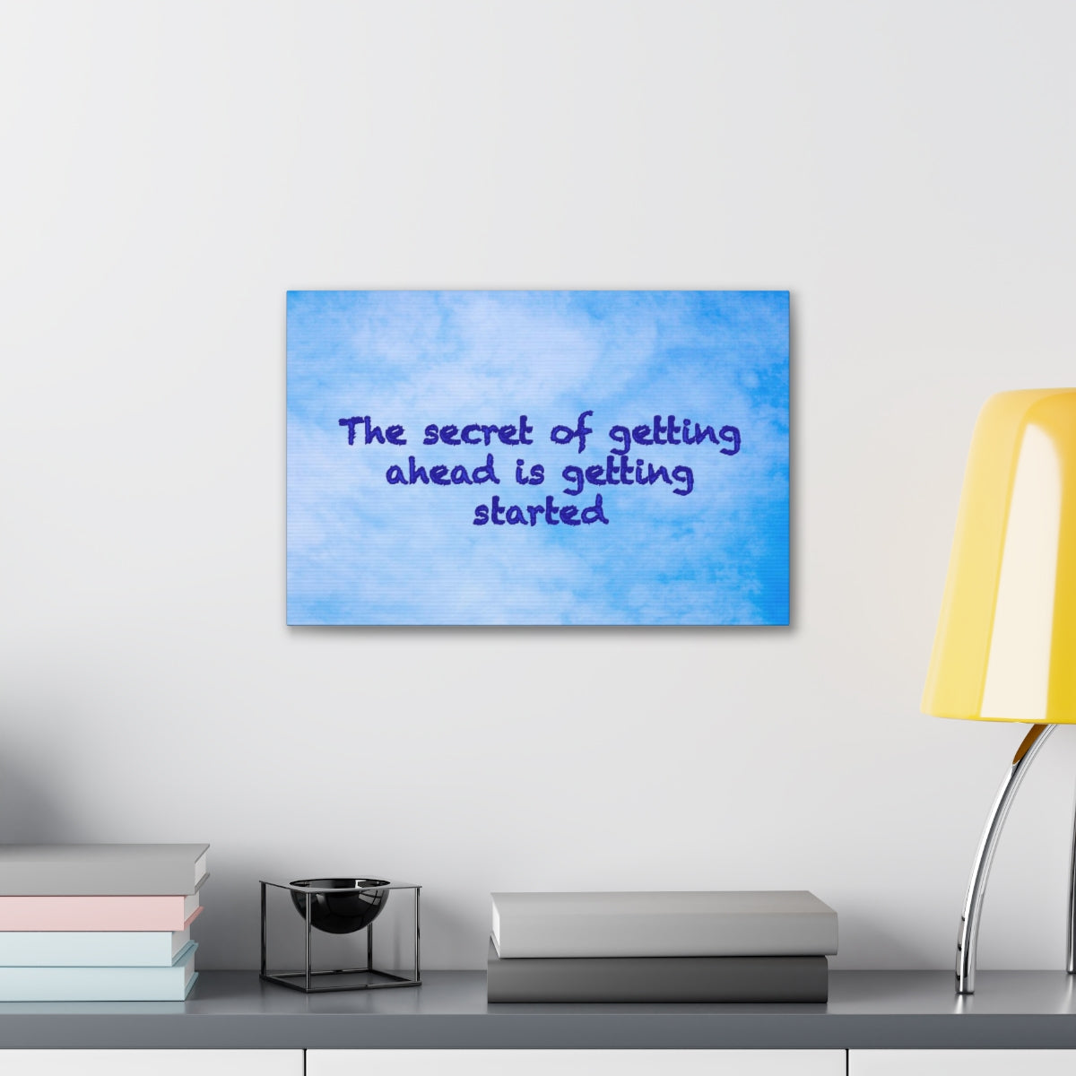 Scripture Walls Inspirational Wall Art Secret Of Getting Ahead Motivation Wall Decor for Home Office Gym Inspiring Success Quote Print Ready to Hang Unframed-Express Your Love Gifts