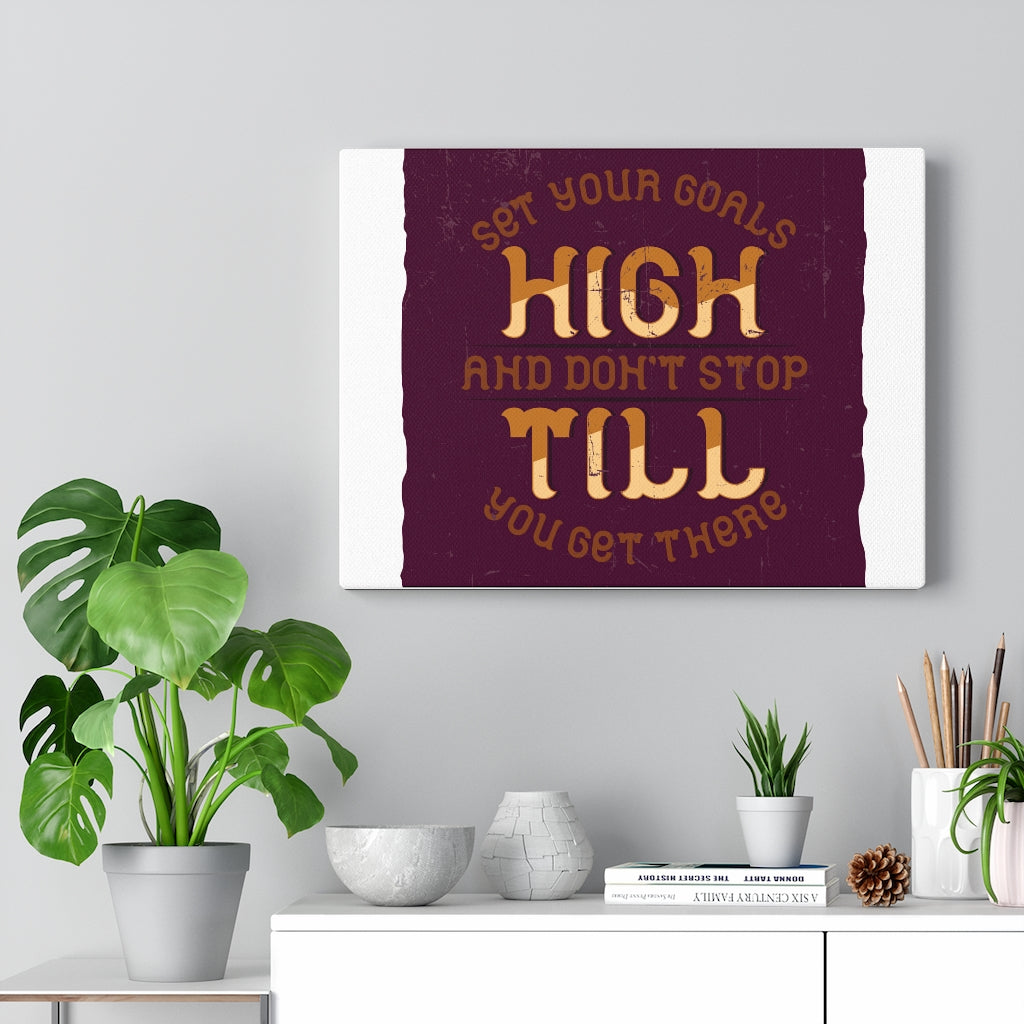 Scripture Walls Inspirational Wall Art Set Your Goals Wall Art Motivational Motto Inspiring Prints Artwork Decor Ready to Hang Unframed-Express Your Love Gifts