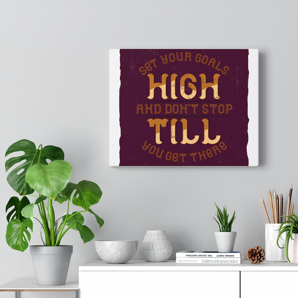 Scripture Walls Inspirational Wall Art Set Your Goals Wall Art Motivational Motto Inspiring Prints Artwork Decor Ready to Hang Unframed-Express Your Love Gifts