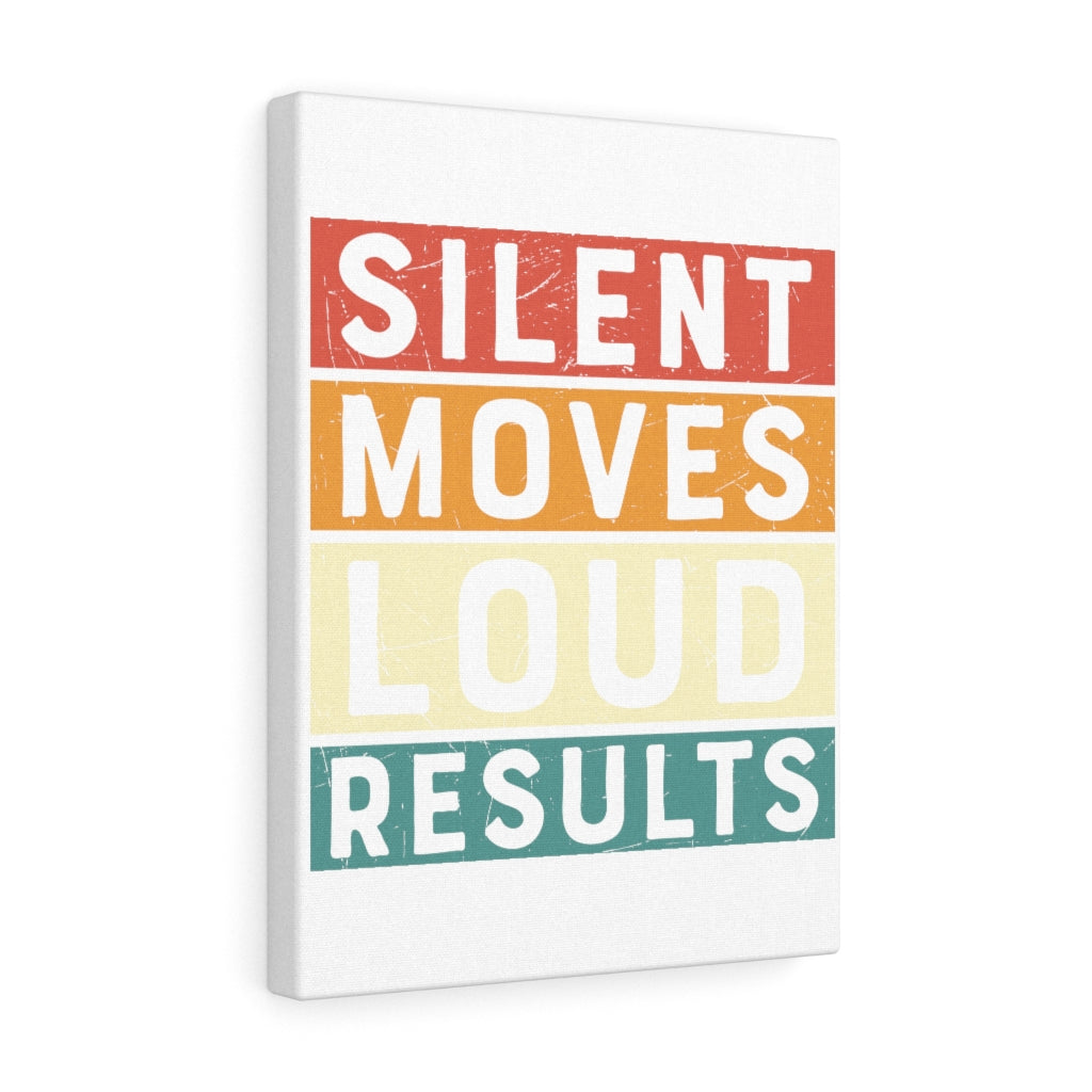 Scripture Walls Inspirational Wall Art Silent Moves Loud Results Wall Art Motivation Wall Decor for Home Office Gym Inspiring Success Quote Print Ready to Hang Unframed-Express Your Love Gifts