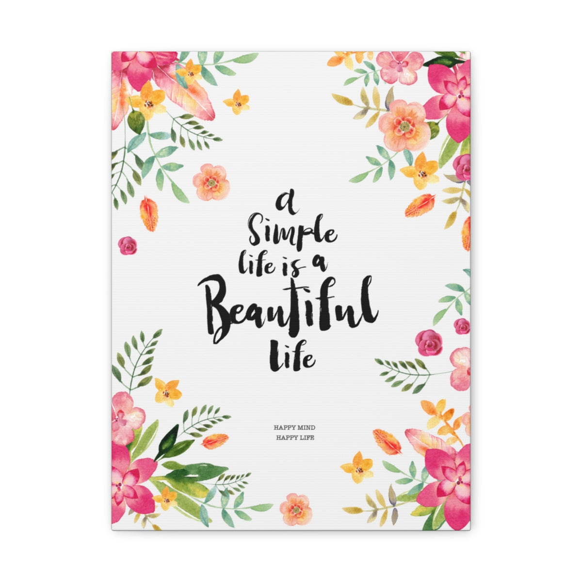 Scripture Walls Inspirational Wall Art Simple Life Is Beautiful Motivation Wall Decor for Home Office Gym Inspiring Success Quote Print Ready to Hang Unframed-Express Your Love Gifts