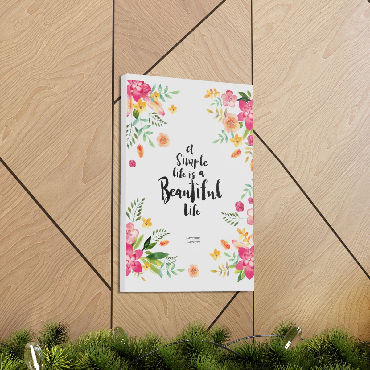 Scripture Walls Inspirational Wall Art Simple Life Is Beautiful Motivation Wall Decor for Home Office Gym Inspiring Success Quote Print Ready to Hang Unframed-Express Your Love Gifts