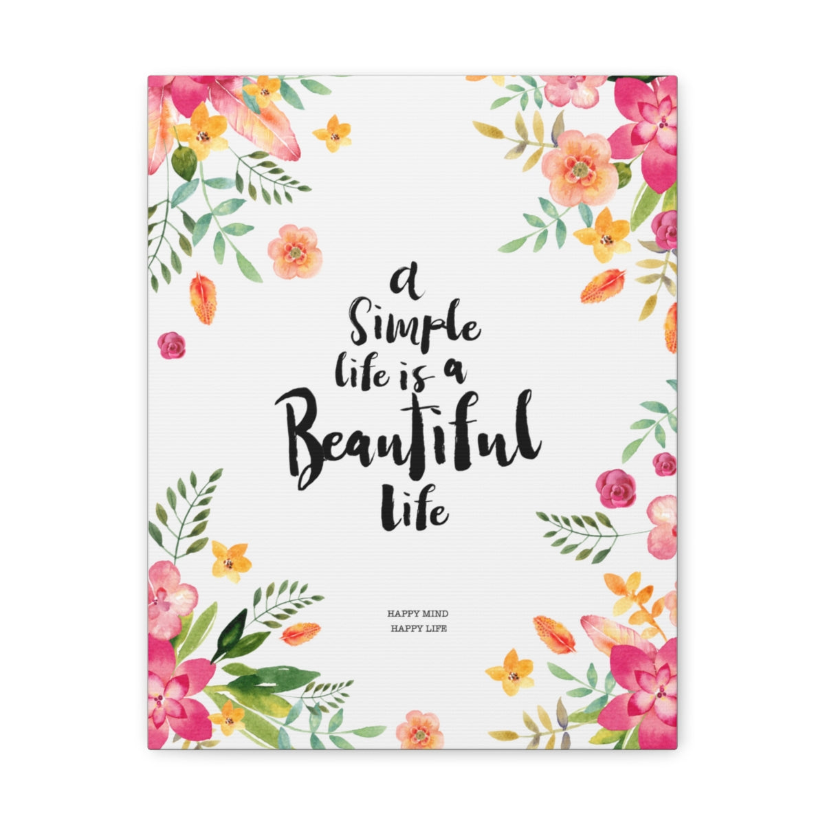 Scripture Walls Inspirational Wall Art Simple Life Is Beautiful Motivation Wall Decor for Home Office Gym Inspiring Success Quote Print Ready to Hang Unframed-Express Your Love Gifts