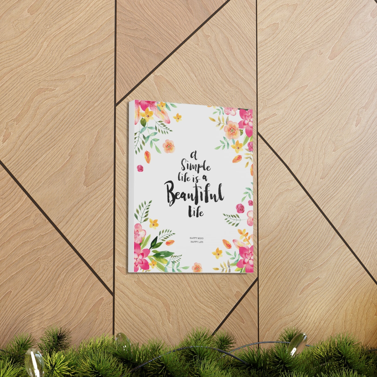 Scripture Walls Inspirational Wall Art Simple Life Is Beautiful Motivation Wall Decor for Home Office Gym Inspiring Success Quote Print Ready to Hang Unframed-Express Your Love Gifts
