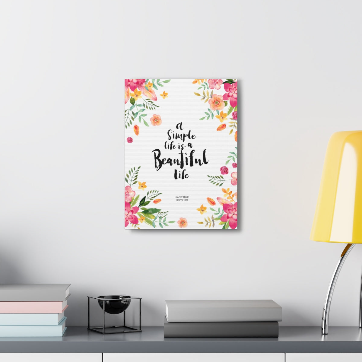 Scripture Walls Inspirational Wall Art Simple Life Is Beautiful Motivation Wall Decor for Home Office Gym Inspiring Success Quote Print Ready to Hang Unframed-Express Your Love Gifts