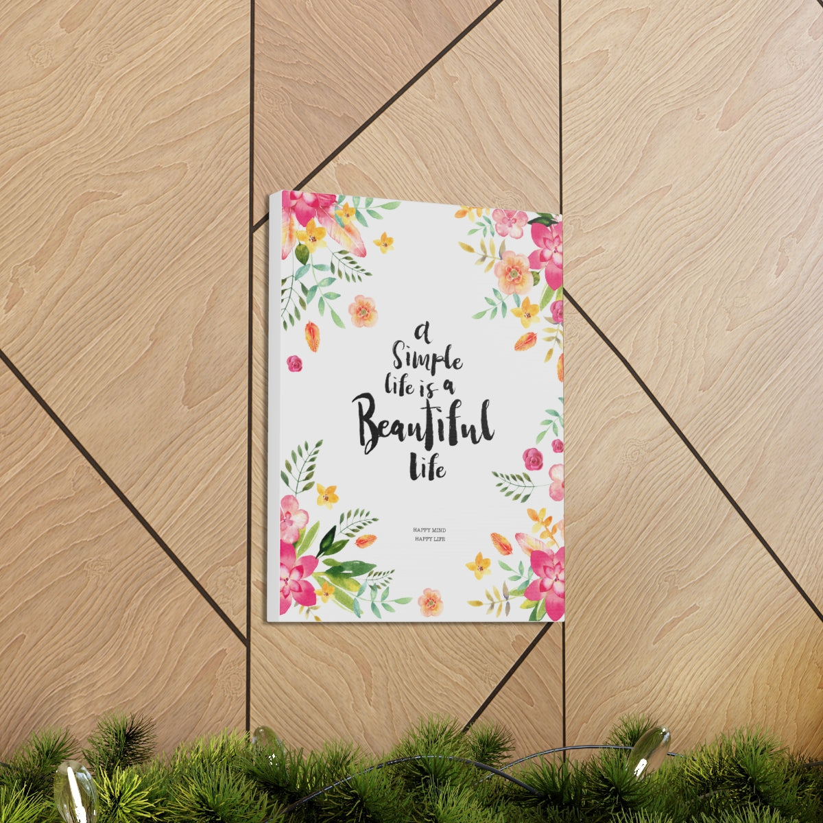 Scripture Walls Inspirational Wall Art Simple Life Is Beautiful Motivation Wall Decor for Home Office Gym Inspiring Success Quote Print Ready to Hang Unframed-Express Your Love Gifts