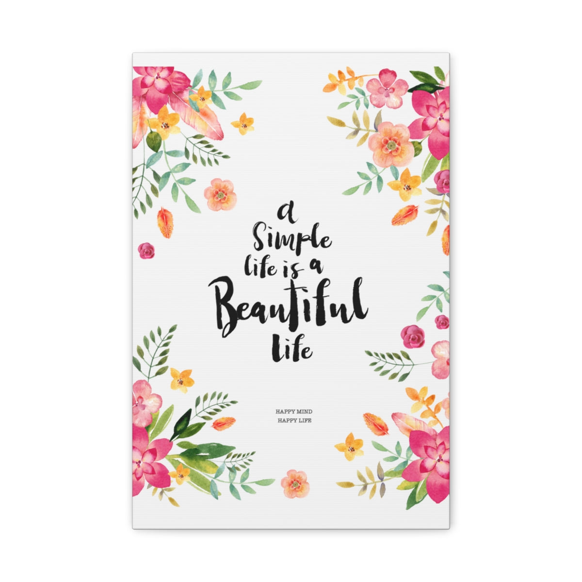 Scripture Walls Inspirational Wall Art Simple Life Is Beautiful Motivation Wall Decor for Home Office Gym Inspiring Success Quote Print Ready to Hang Unframed-Express Your Love Gifts