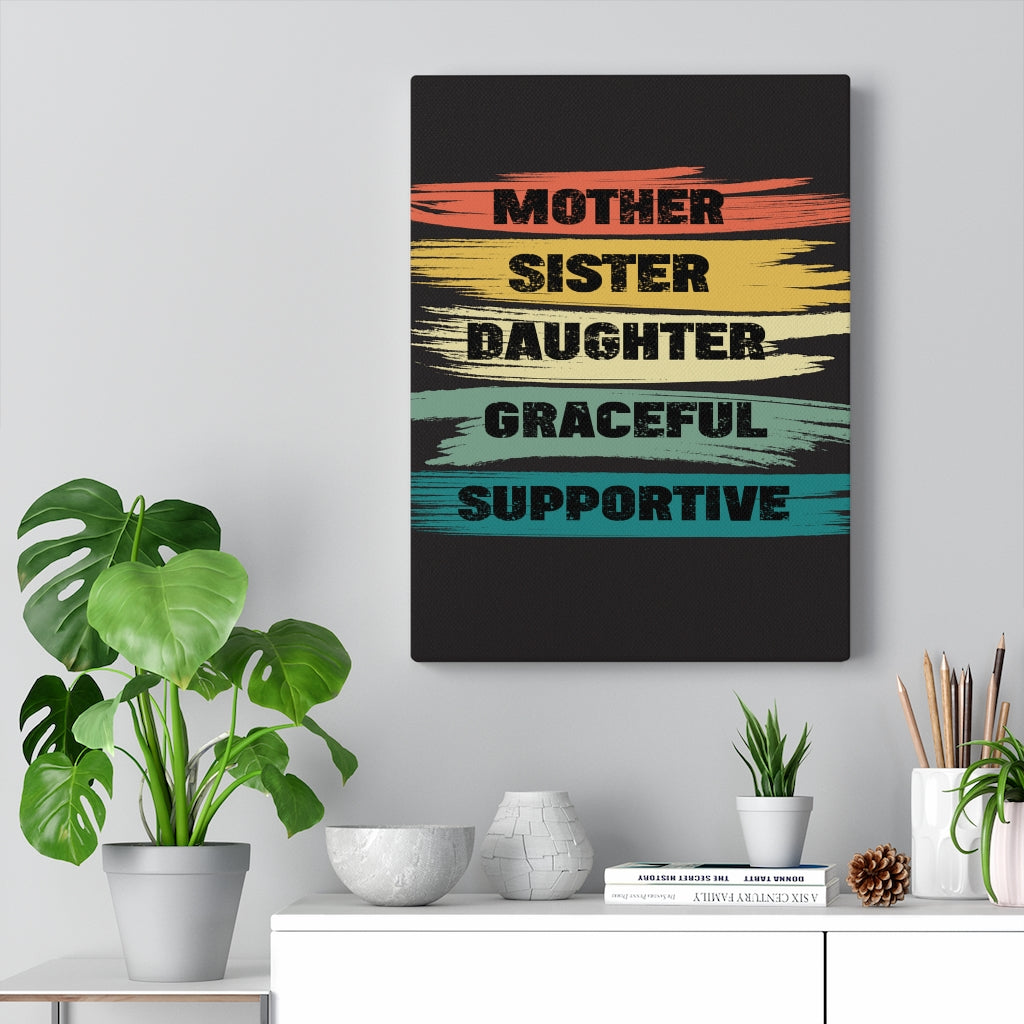 Scripture Walls Inspirational Wall Art Sister Graceful Supportive Wall Art Motivation Wall Decor for Home Office Gym Inspiring Success Quote Print Ready to Hang Unframed-Express Your Love Gifts