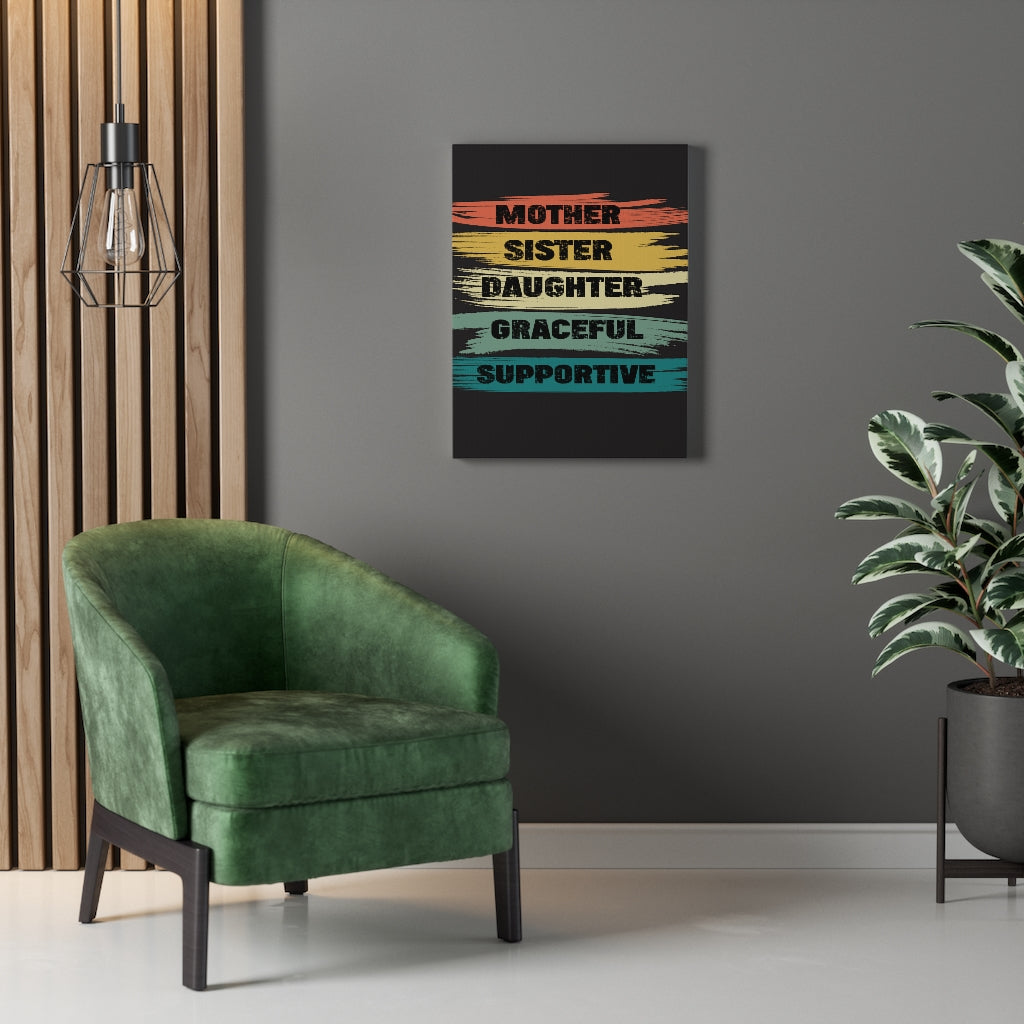Scripture Walls Inspirational Wall Art Sister Graceful Supportive Wall Art Motivation Wall Decor for Home Office Gym Inspiring Success Quote Print Ready to Hang Unframed-Express Your Love Gifts