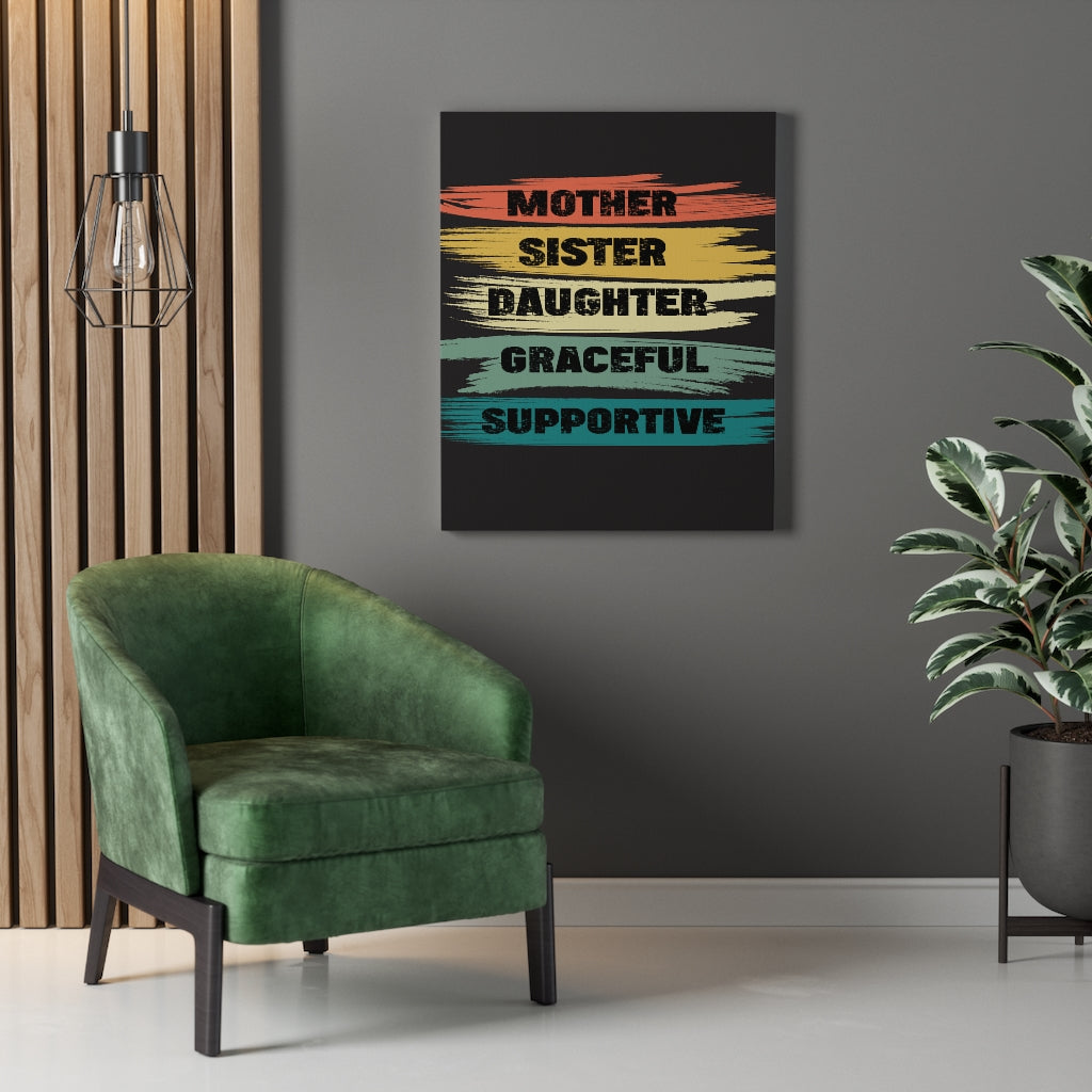 Scripture Walls Inspirational Wall Art Sister Graceful Supportive Wall Art Motivation Wall Decor for Home Office Gym Inspiring Success Quote Print Ready to Hang Unframed-Express Your Love Gifts