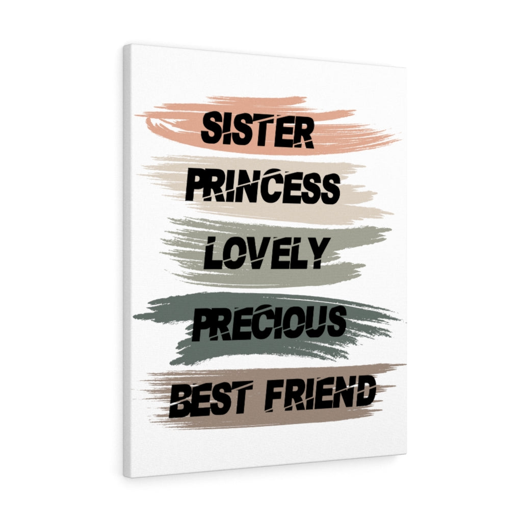 Scripture Walls Inspirational Wall Art Sister Princess Lovely Wall Art Motivation Wall Decor for Home Office Gym Inspiring Success Quote Print Ready to Hang Unframed-Express Your Love Gifts