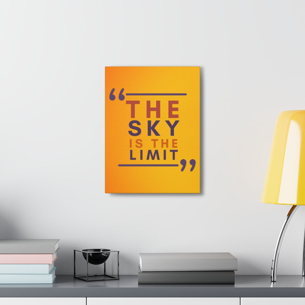 Scripture Walls Inspirational Wall Art Sky Is The Limit Motivation Wall Decor for Home Office Gym Inspiring Success Quote Print Ready to Hang Unframed-Express Your Love Gifts