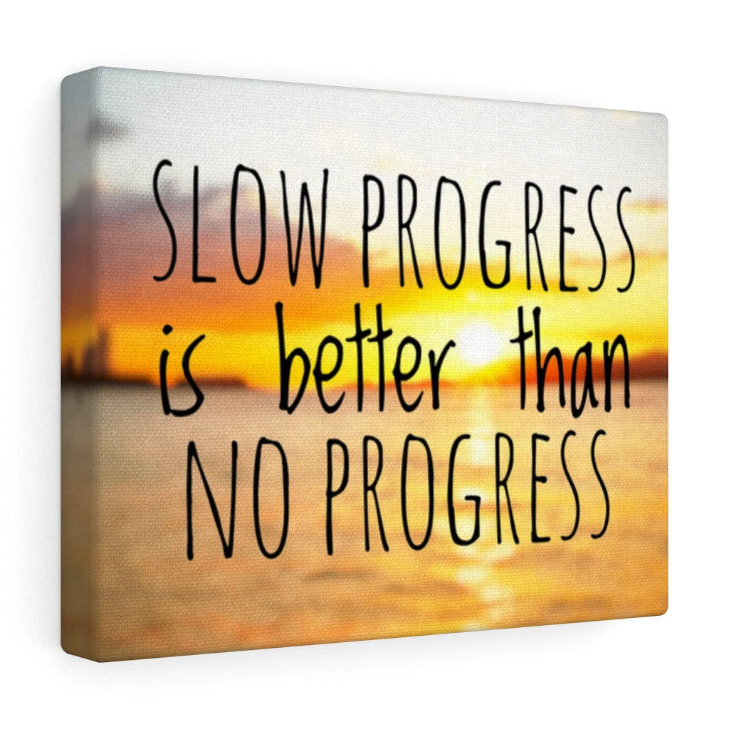 Scripture Walls Inspirational Wall Art Slow Progress Better Than No Progress Motivational Print Ready to Hang Artwork Unframed-Express Your Love Gifts