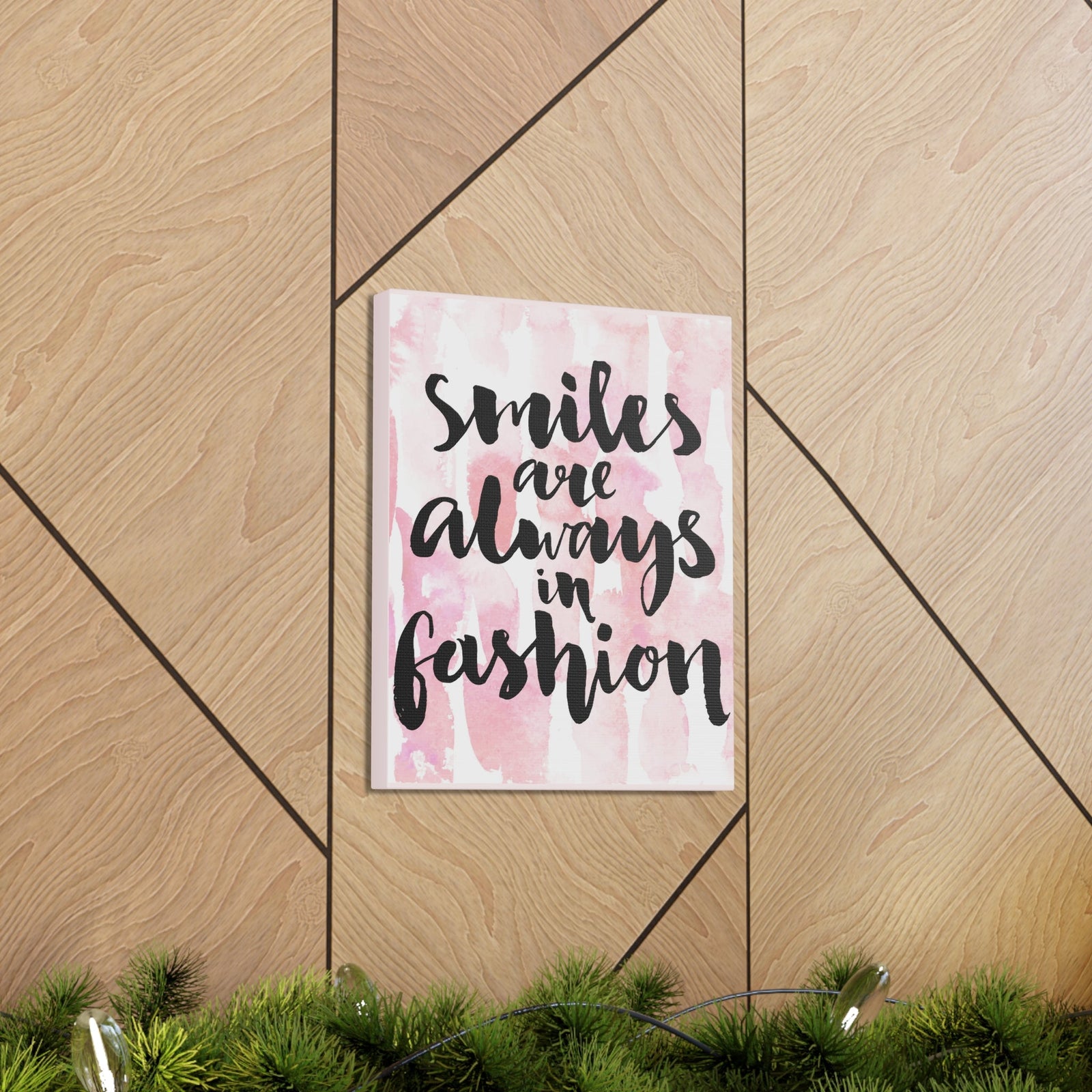 Scripture Walls Inspirational Wall Art Smiles Are Always In Fashion Motivation Wall Decor for Home Office Gym Inspiring Success Quote Print Ready to Hang Unframed-Express Your Love Gifts