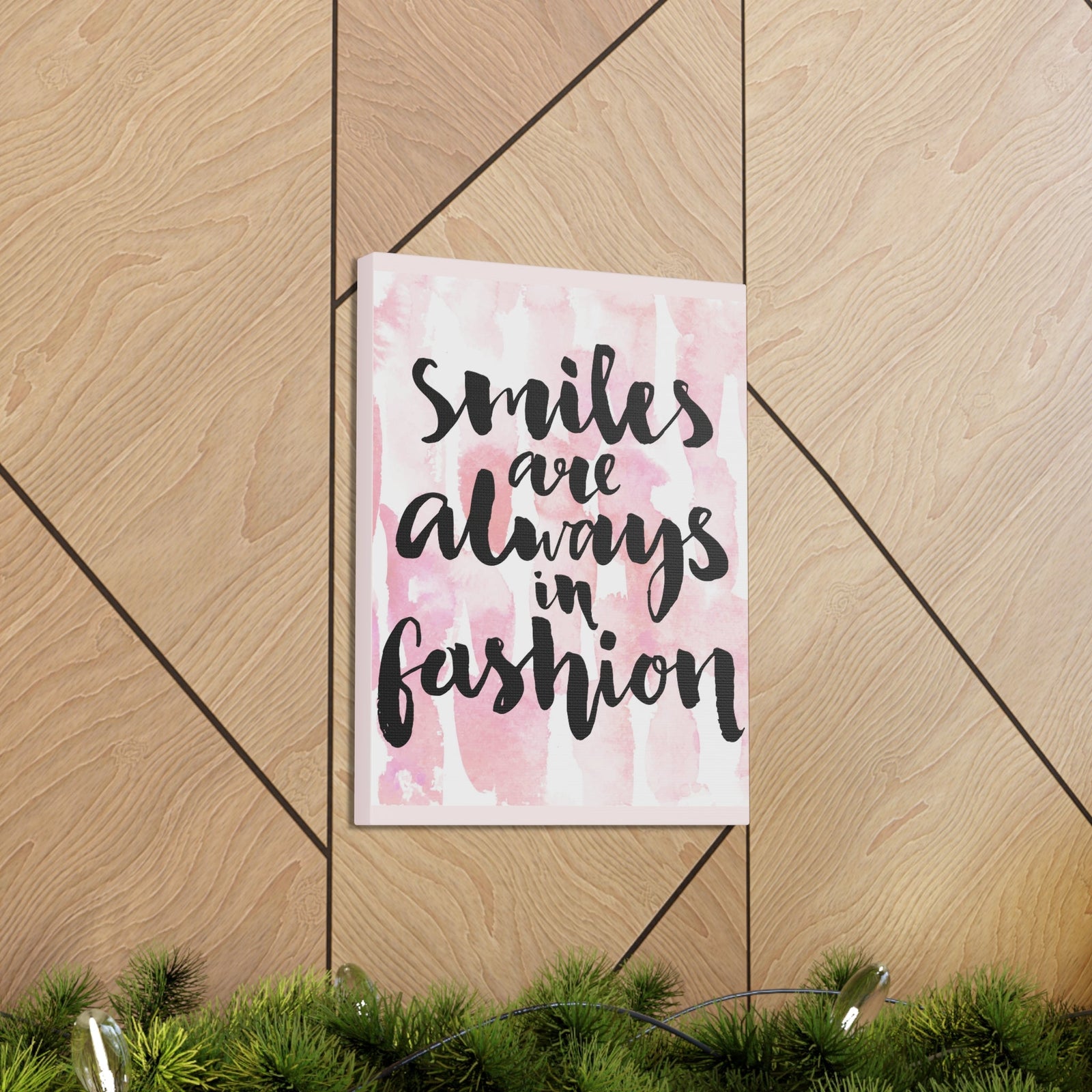 Scripture Walls Inspirational Wall Art Smiles Are Always In Fashion Motivation Wall Decor for Home Office Gym Inspiring Success Quote Print Ready to Hang Unframed-Express Your Love Gifts