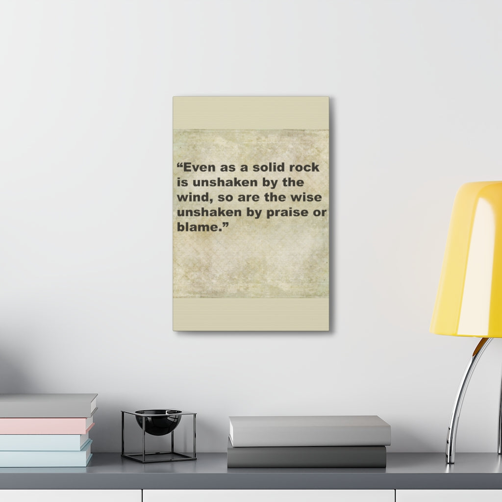 Scripture Walls Inspirational Wall Art Solid Rock Is Unshaken Motivation Wall Decor for Home Office Gym Inspiring Success Quote Print Ready to Hang Unframed-Express Your Love Gifts