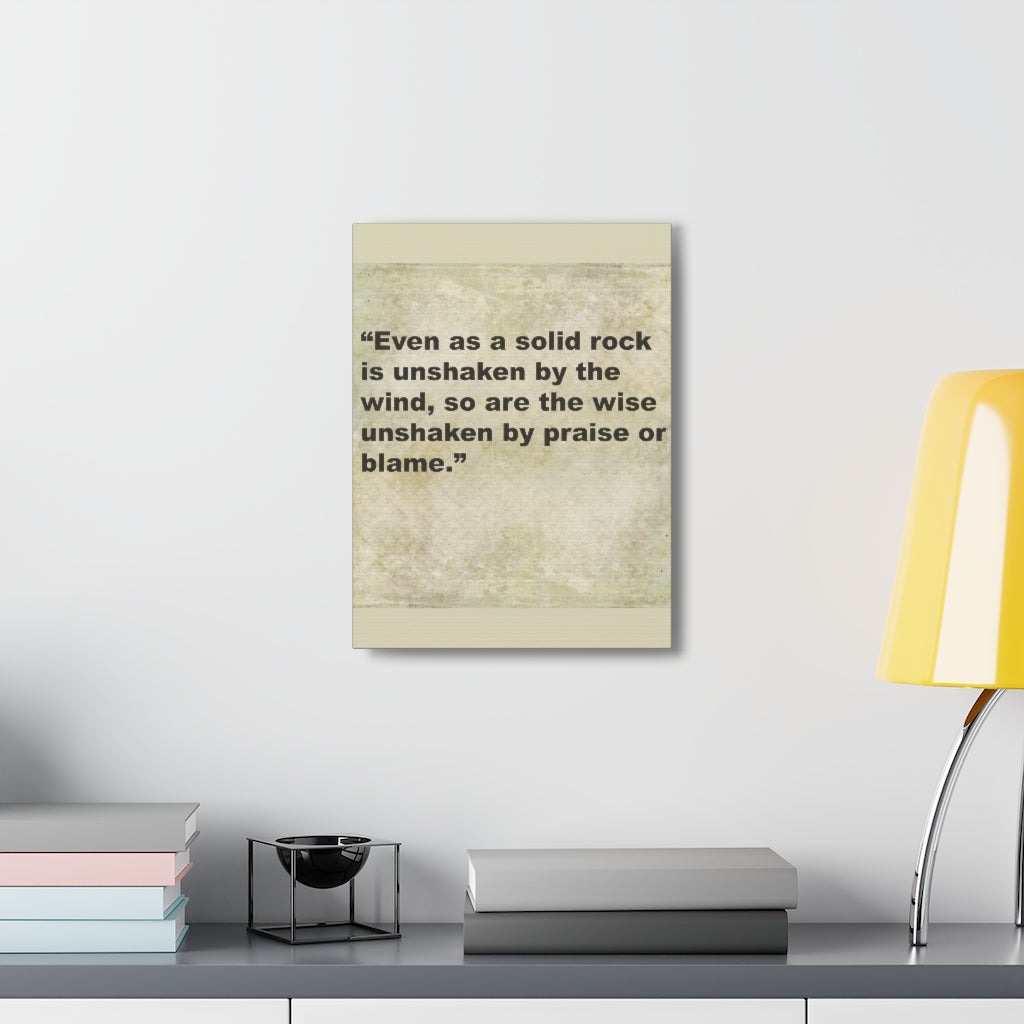 Scripture Walls Inspirational Wall Art Solid Rock Is Unshaken Motivation Wall Decor for Home Office Gym Inspiring Success Quote Print Ready to Hang Unframed-Express Your Love Gifts