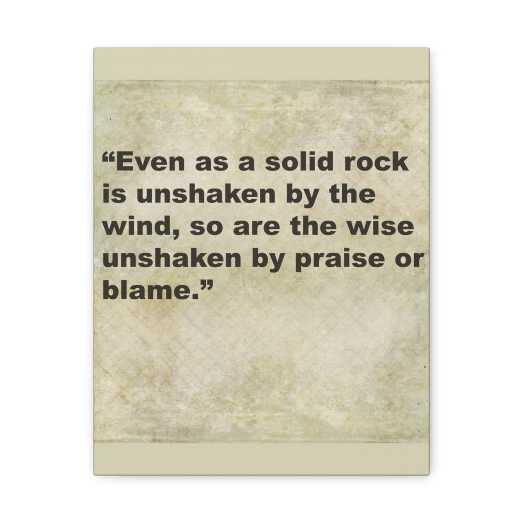 Scripture Walls Inspirational Wall Art Solid Rock Is Unshaken Motivation Wall Decor for Home Office Gym Inspiring Success Quote Print Ready to Hang Unframed-Express Your Love Gifts
