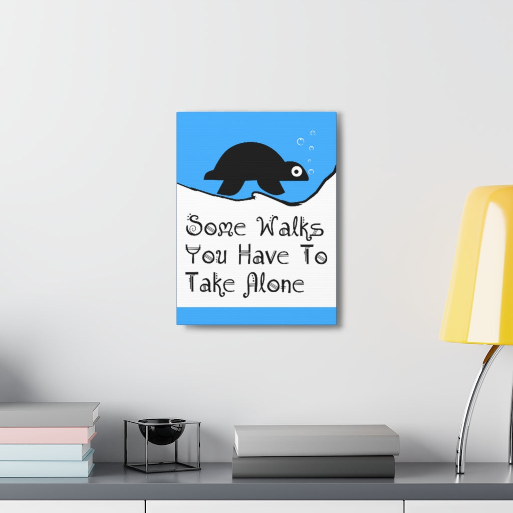 Scripture Walls Inspirational Wall Art Some Walks Take Alone Motivation Wall Decor for Home Office Gym Inspiring Success Quote Print Ready to Hang Unframed-Express Your Love Gifts