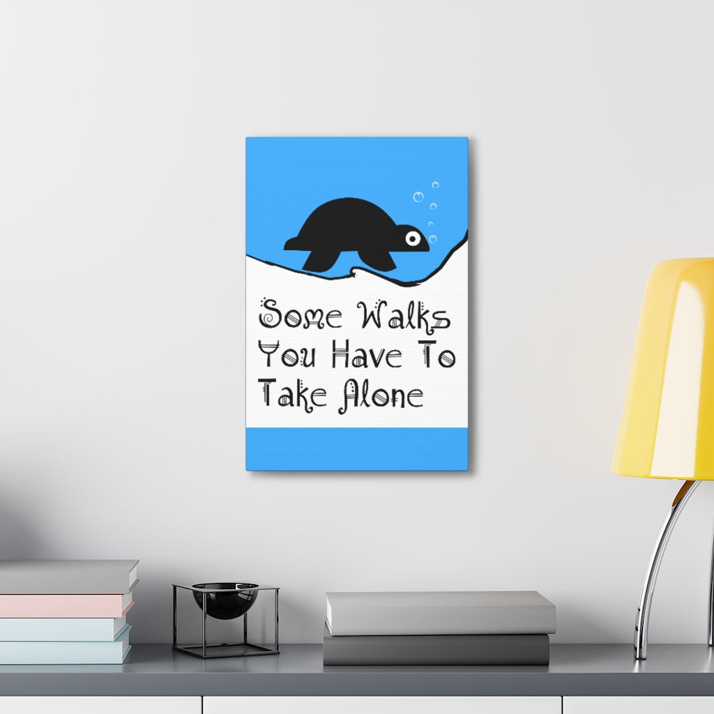 Scripture Walls Inspirational Wall Art Some Walks Take Alone Motivation Wall Decor for Home Office Gym Inspiring Success Quote Print Ready to Hang Unframed-Express Your Love Gifts