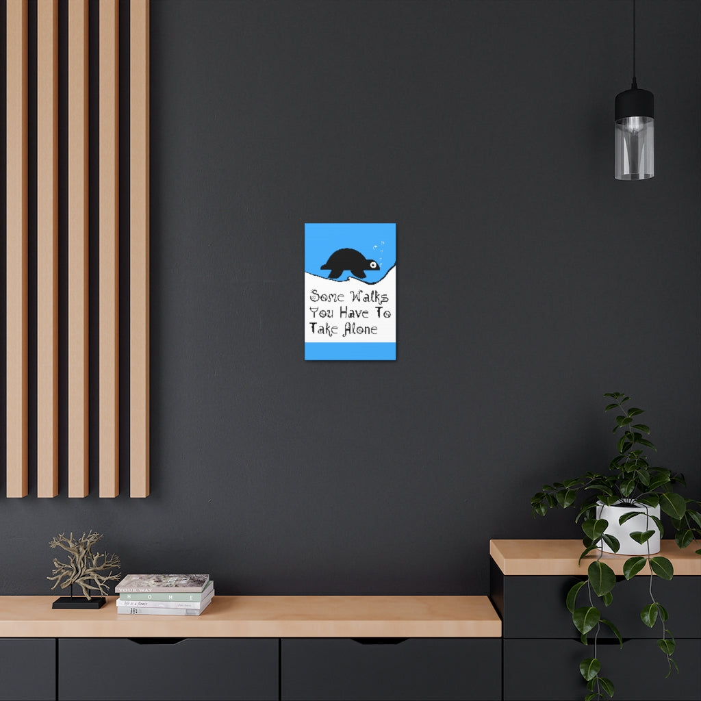 Scripture Walls Inspirational Wall Art Some Walks Take Alone Motivation Wall Decor for Home Office Gym Inspiring Success Quote Print Ready to Hang Unframed-Express Your Love Gifts