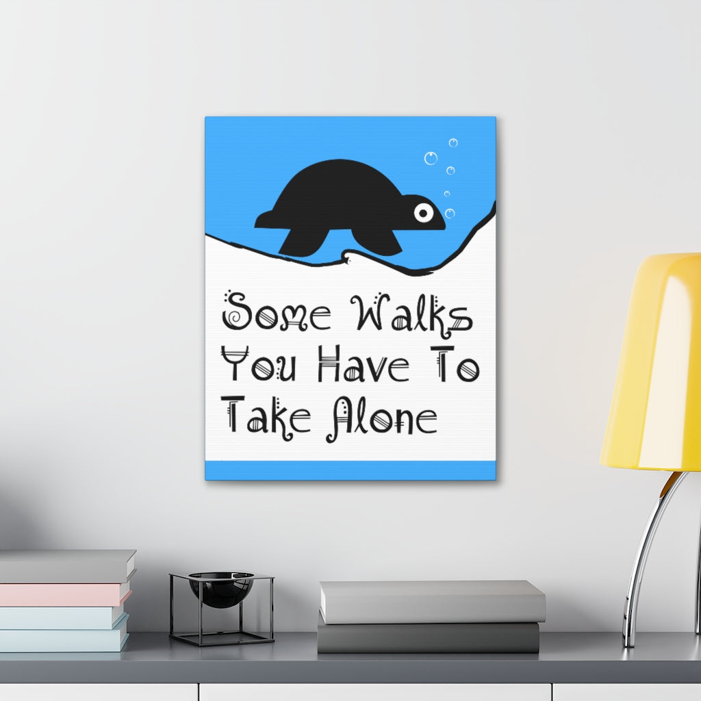 Scripture Walls Inspirational Wall Art Some Walks Take Alone Motivation Wall Decor for Home Office Gym Inspiring Success Quote Print Ready to Hang Unframed-Express Your Love Gifts