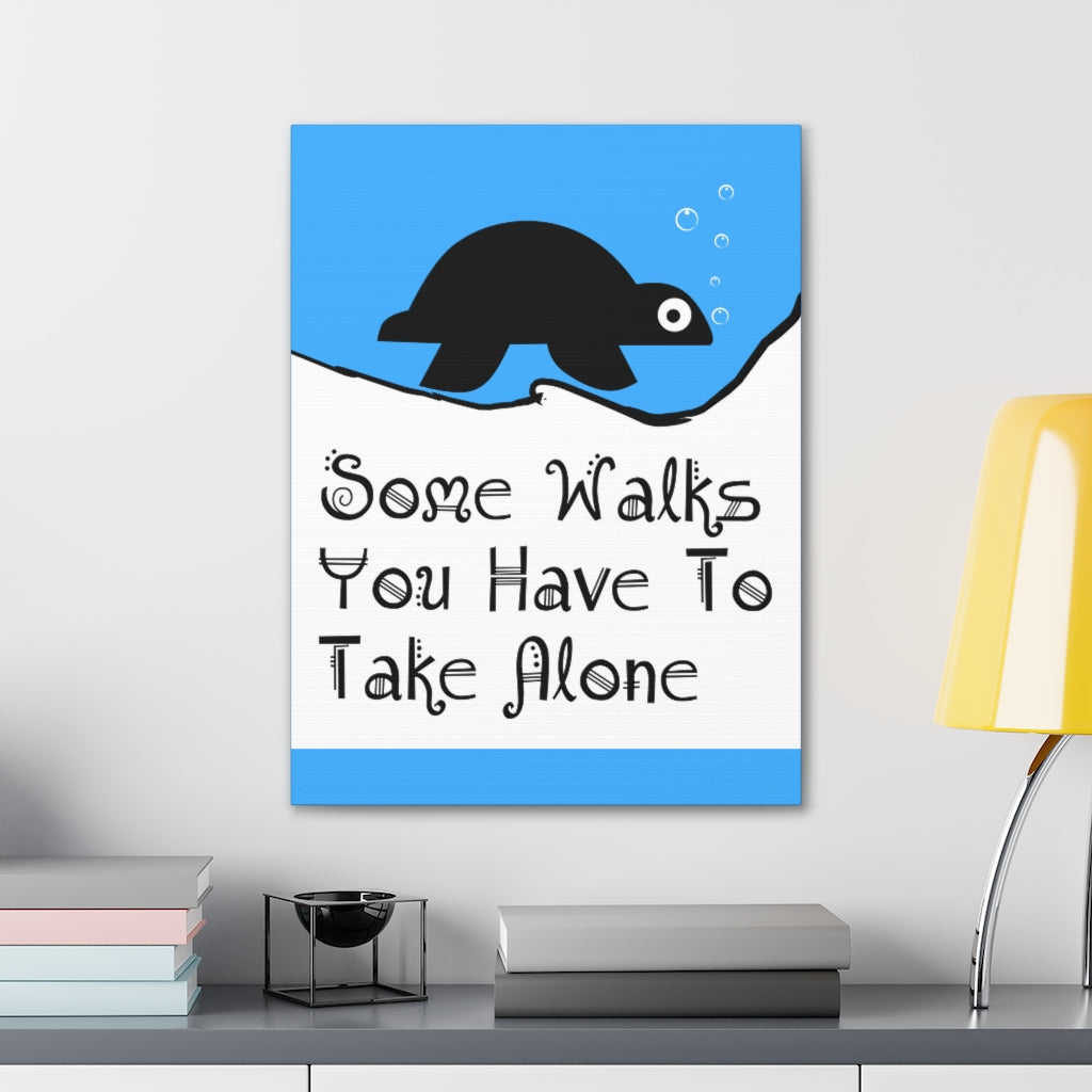 Scripture Walls Inspirational Wall Art Some Walks Take Alone Motivation Wall Decor for Home Office Gym Inspiring Success Quote Print Ready to Hang Unframed-Express Your Love Gifts
